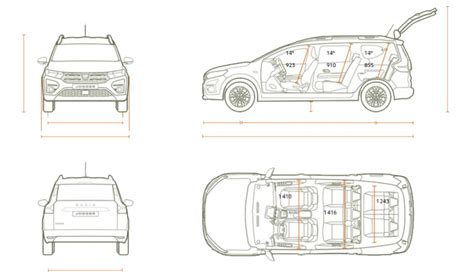 dacia jogger hybrid dimensioni