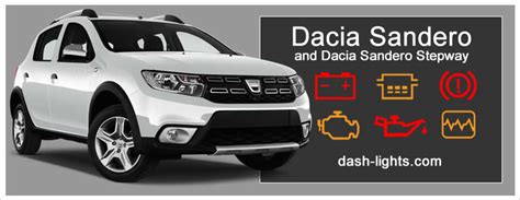 dacia sandero stepway warning lights