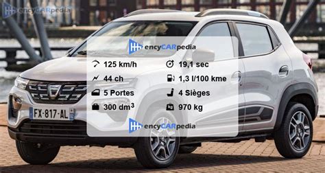 dacia spring fiche technique