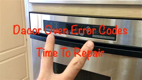 Dacor oven F1 error YouTube