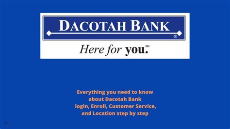 dacotah bank login problems