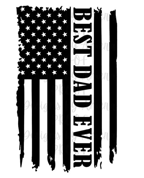 dad american flag svg vector