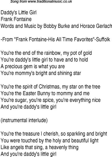 daddy's little girl lyrics