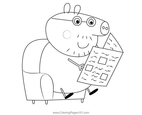 daddy pig coloring pages printable template