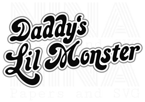 daddy's little monster svg cut file By teebusiness