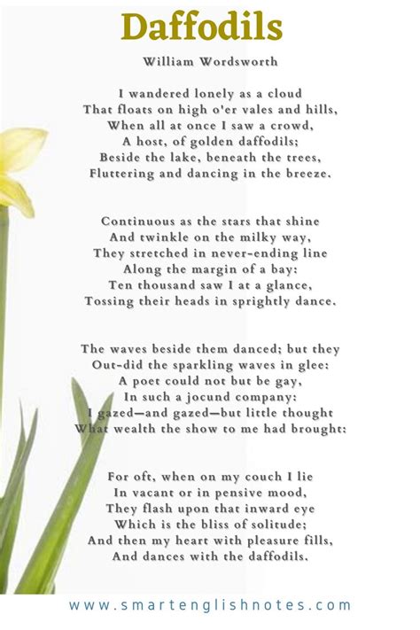 Daffodils By William Wordsworth Questions And Answers