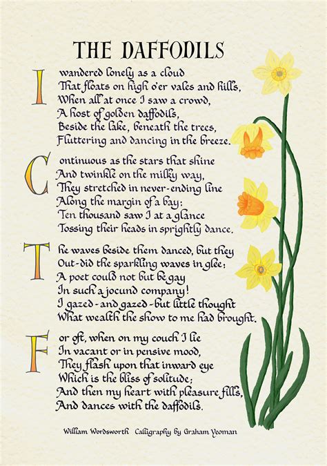 Daffodils Poem Form