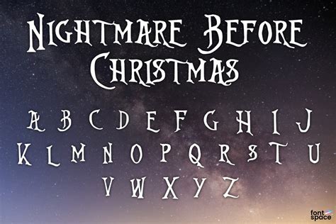 dafont nightmare before christmas font