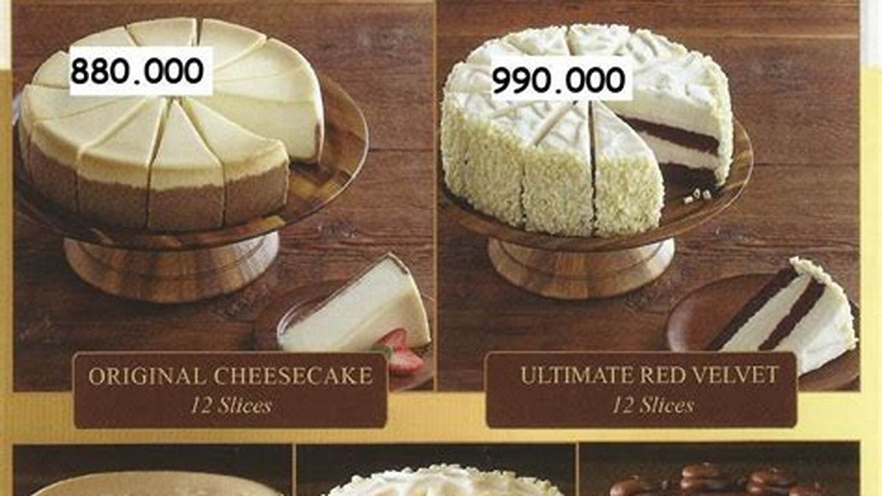 Daftar Harga Cheesecake Terlengkap, Dijamin Ketagihan!