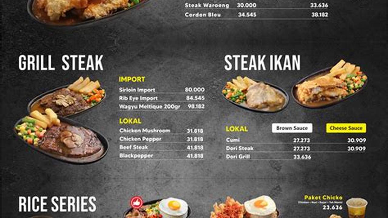 Rahasia Kuliner Terungkap: Daftar Harga Waroeng Steak and Shake yang Menggiurkan