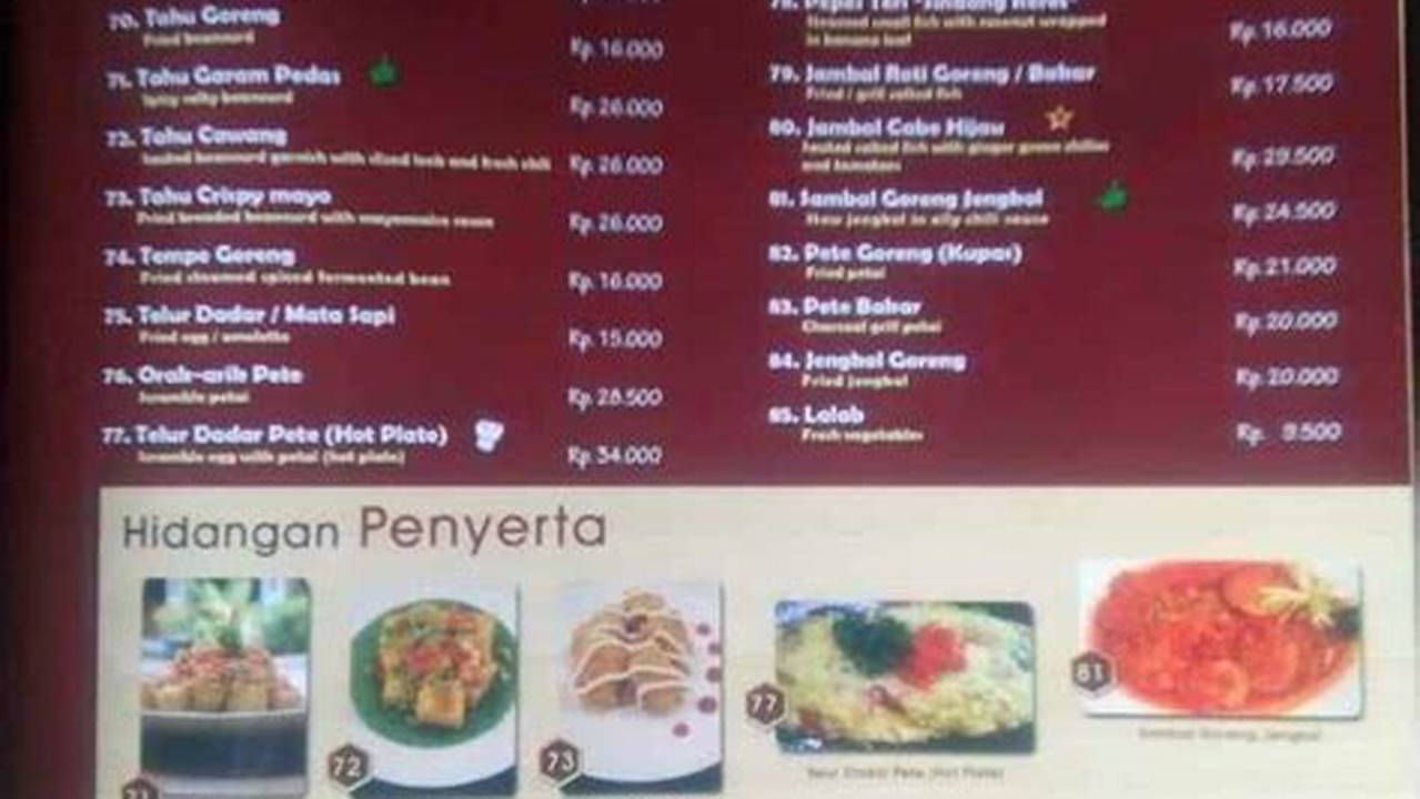 Jelajahi Surga Kuliner Sunda: Daftar Menu Rumah Makan Sindang Reret Lembang