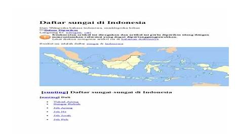 Daftar Sungai dan Danau di Indonesia - RPUL Online