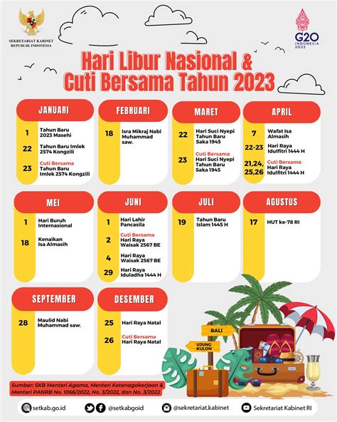 daftar hari libur nasional 2023 excel