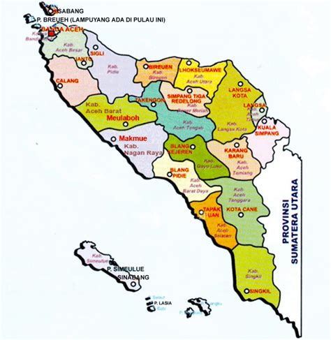 daftar kabupaten di provinsi aceh