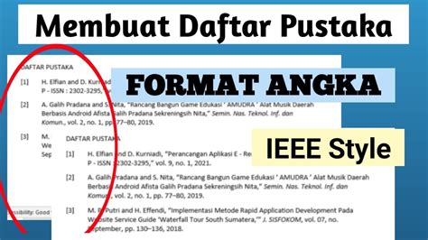 Cara Membuat Daftar Pustaka Format Angka IEEE Style YouTube