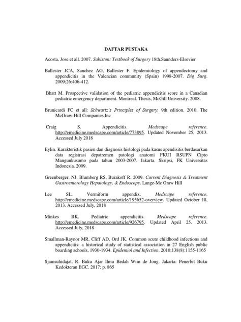 Daftar Pustaka Ilmu Penyakit Dalam