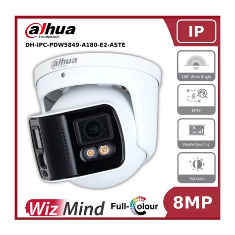 Dahua DHIPCPDW5849A180E2ASTEB 2x4MP Panoramic Camera 2.8mm IR 40m