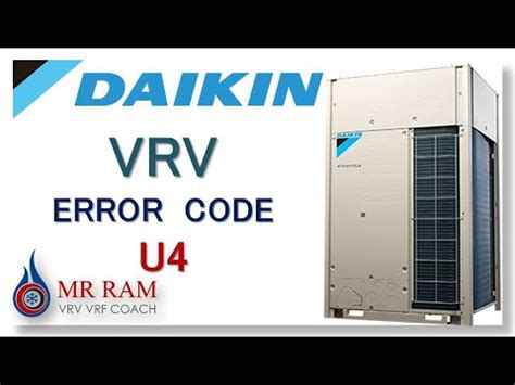 daikin vrv error code list u4