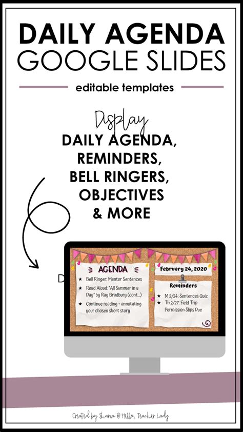 Daily Agenda Google Slides Brights Daily agenda, Agenda, Slides