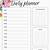 daily hour planner printable