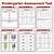 daily schedule template printable kindergarten readiness test