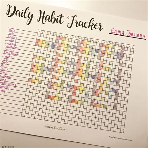 Daily Habit Tracker Free Printable — Megan Garrison Photography