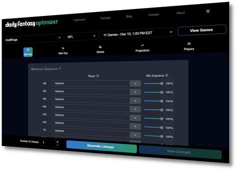 daily fantasy optimizer