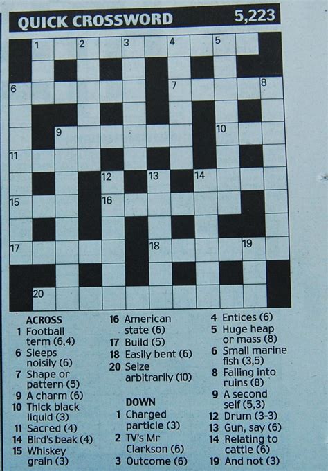 daily mail crossword puzzles free online