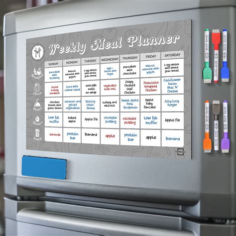 daily meal planner dry erase board
