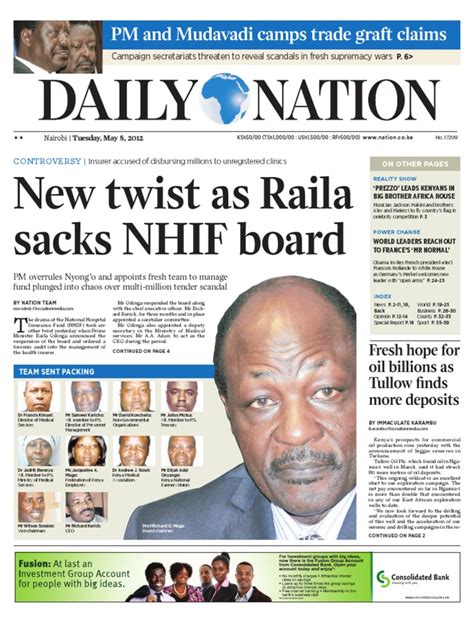 daily nation newspaper today kenya tenders