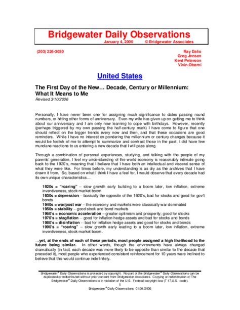 daily observations bridgewater