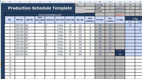 Daily Production Schedule Template In 2023