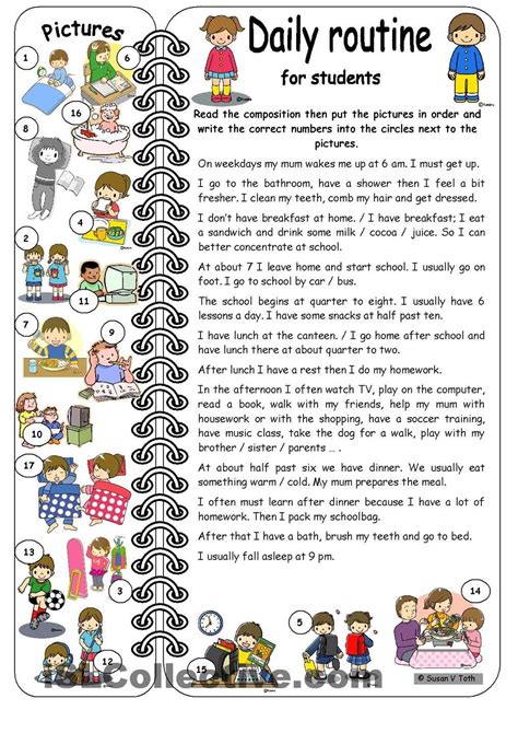 daily routine examples for students