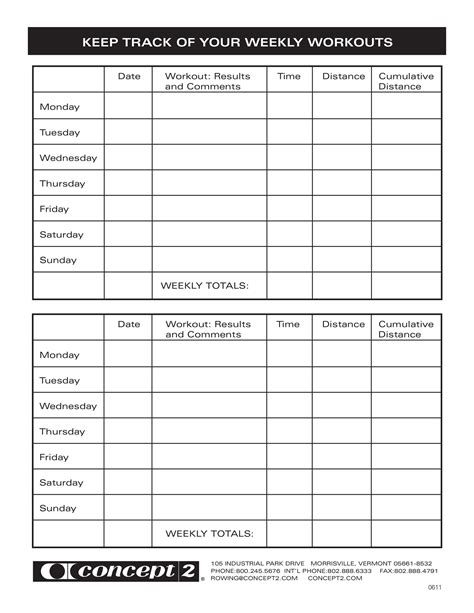 4 Workout Schedule Templates Excel xlts