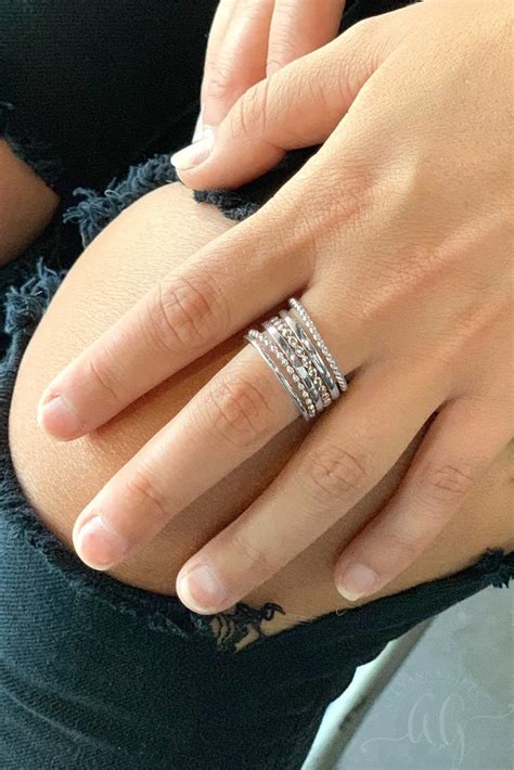 Dainty Rings Silver Stack