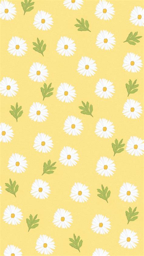 Daisy Background Yellow