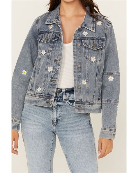 Daisy Embroidered Denim Jacket