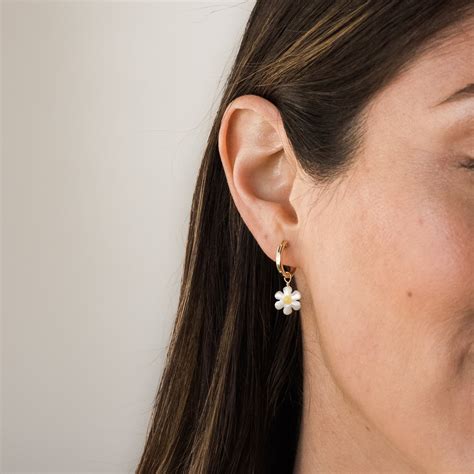 Daisy Hoop Earrings