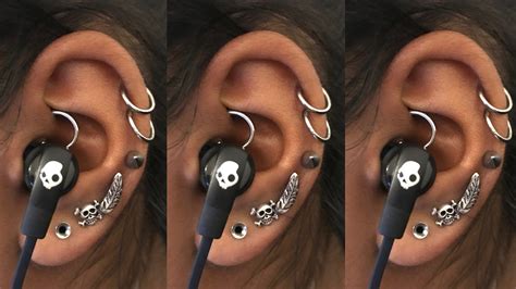 daith piercing and earbuds