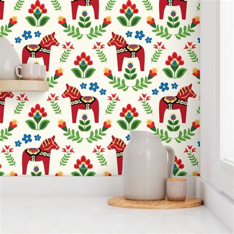 Dala Horse Wallpaper Border