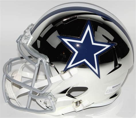 dallas cowboys chrome football helmet