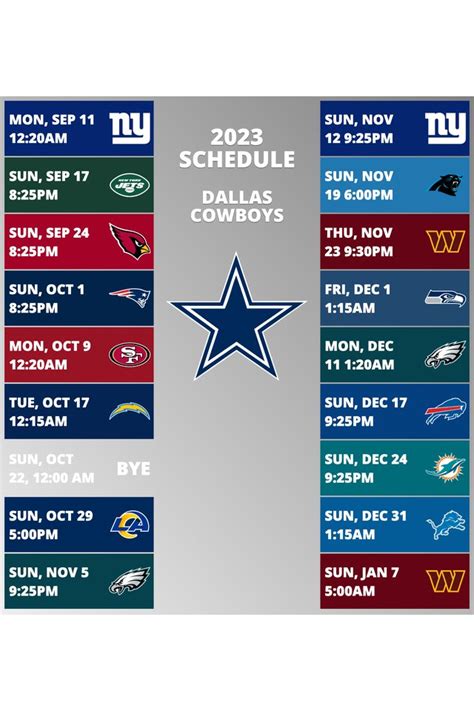 dallas cowboys home schedule 2024