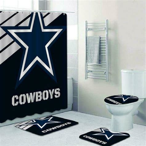 dallas cowboys shower curtain set