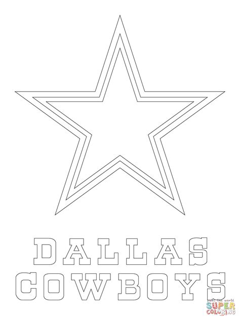 dallas cowboys star logo coloring page