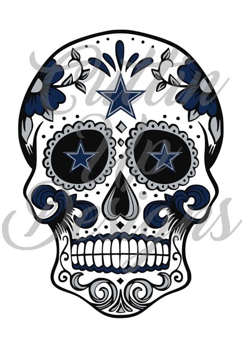 dallas cowboys sugar skull