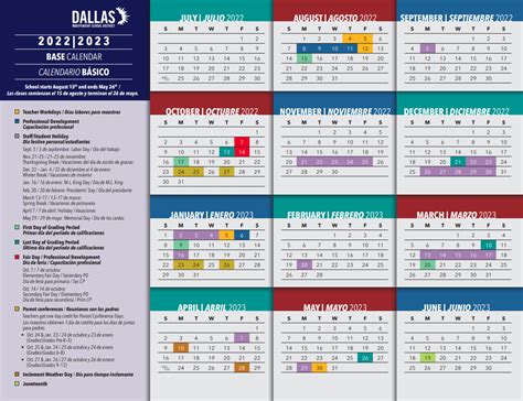 dallas isd calendar 2022 23