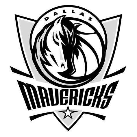 dallas mavericks logo black and white