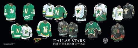 dallas stars jerseys history
