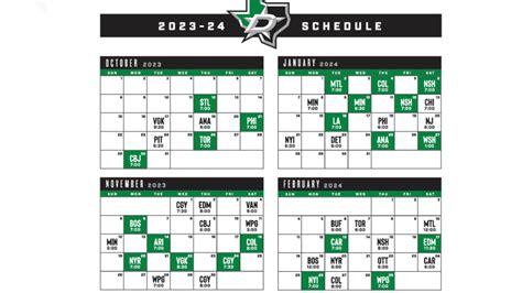 dallas stars schedule 2023 24