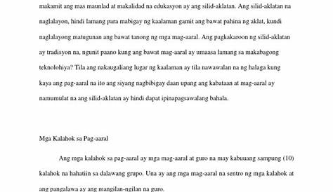 Thesis in Filipino Sample